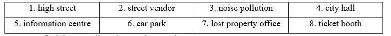 8A. Vocabulary - Unit 8. Cities - SBT Tiếng Anh 11 Friends Global 2 1