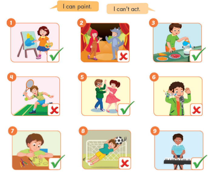 Tiếng Anh lớp 4 Unit 2 lesson 1 trang 20 iLearn Smart Start 9 1